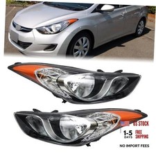 Headlight Headlamps Assembly Compatible With 2011-2013 Hyundai Chrome Housing