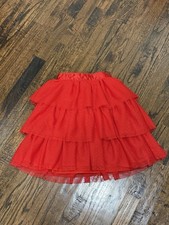 Girls Janie and Jack red ruffle tutu skirt size 6