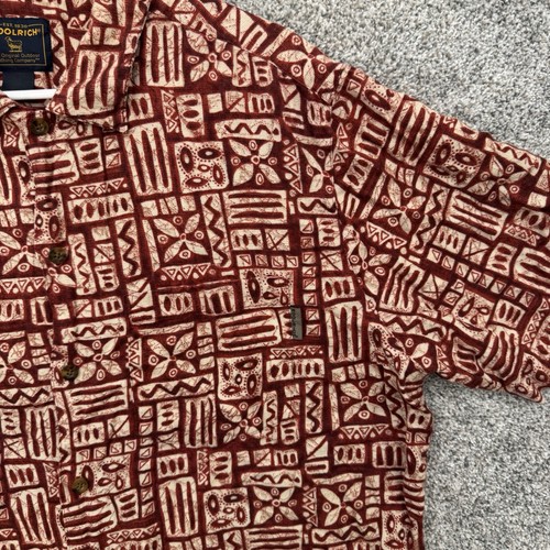 Woolrich Button Up Shirt L Tobasco Batik Tribal Vintage 90s Y2K Boho Southwest - Picture 4 of 7