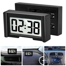 Small Digital Clock Mini Car Dashboard Clock Stick On Air Vent Clock