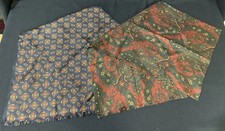 Set Of 2 Ralph Lauren Polo Rectangular Silk Scarves 55  x12  