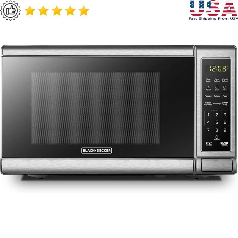 Digital Microwave Oven 700W Turntable Child Safety Lock Pre-Programmed Buttons