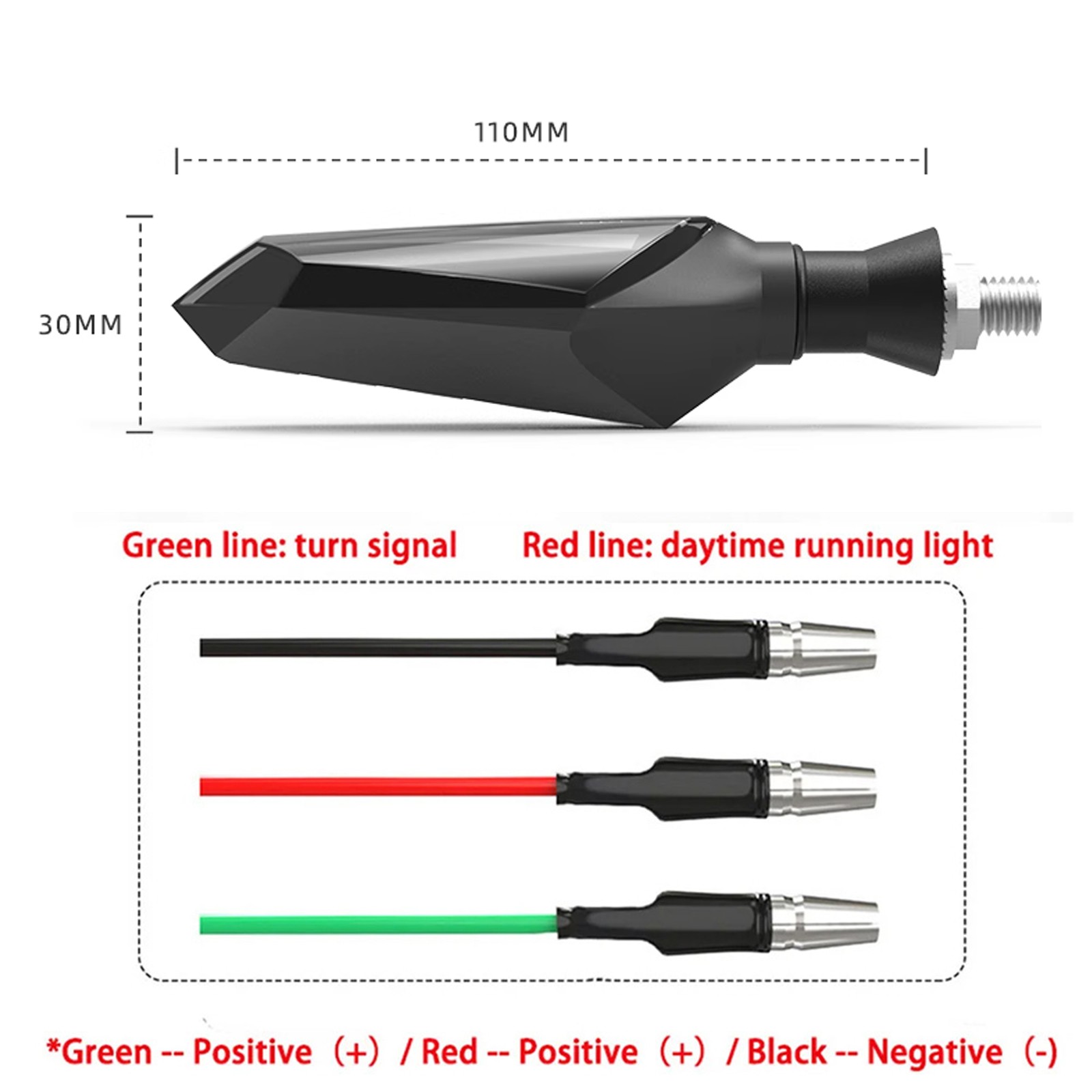 2PCS Super Bright Led Turn Signal Lights For Motorcycles Double-Sided Flowing E
