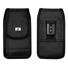 For Universal 6.9-inch Phone Case Nylon Pouch Vertical Holster Cover w Belt Clip