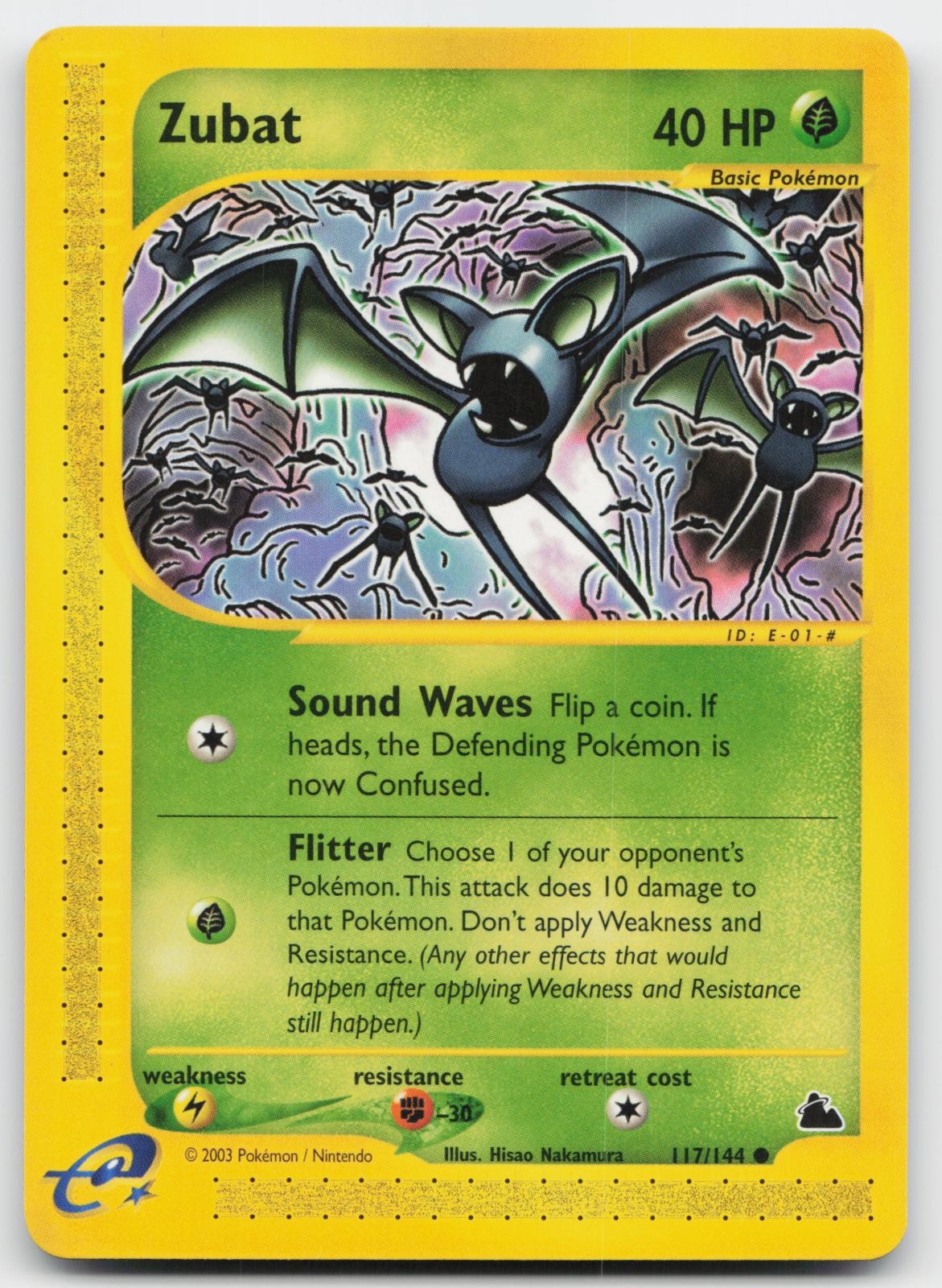 Zubat 117/144 Common Skyridge Pokemon Near Mint