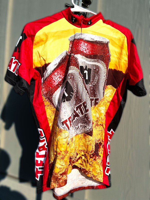 World Jerseys Tecate Cerveza Cycling Jersey Large beer red yellow