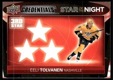 2021-22 Upper Deck Credentials #3S-7 Eeli Tolvanen Star of the Night: Third Star