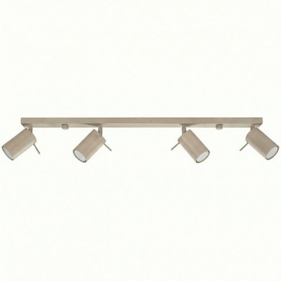 Modern Deckenlampe RING 4L 4-flammig Stahl Taupe GU10 LED SOLLUX LIGHTING