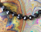 VINTAGE VICTORIAN whitby jet beaded art deco sterling mourning necklace jewelry — photo 6
