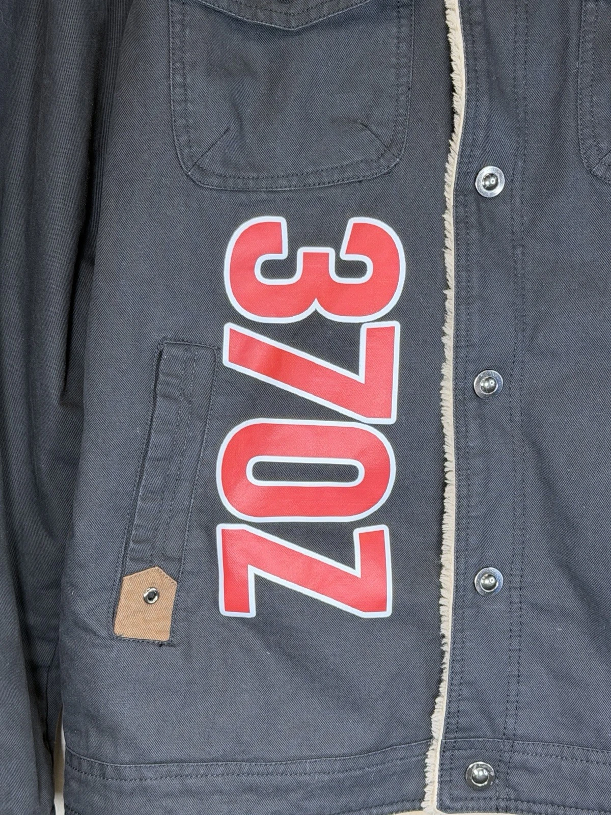 Nissan 370Z Men's Sherpa Lined Canvas Jacket Black Size Medium - product detail image 2