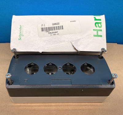 Schneider Electric XALD04H7 Harmony 4 Hole Control Station Enclosure Push Button