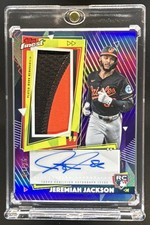 2026 Topps Finest Jeremiah Jackson Rookie Patch Auto Purple Refractor RC #/75