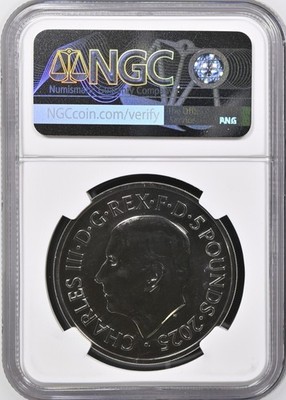 2/0 TOP POP - 2025 Great Britain £5 Colorized Freddie Mercury NGC