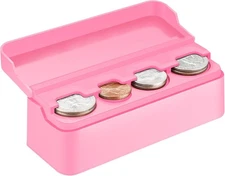 SINGARO Coin Holder for Car, Coin Change Organizer Compatible with Coins of Diff