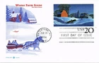 Dr Jim Stamps 20c Winter Farm Scene First Day Issue Postal Card Artmaster Cachet