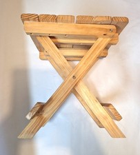 Klapphocker Holz Hocker  Klappstuhl Gartenhocker Camping Blumentisch