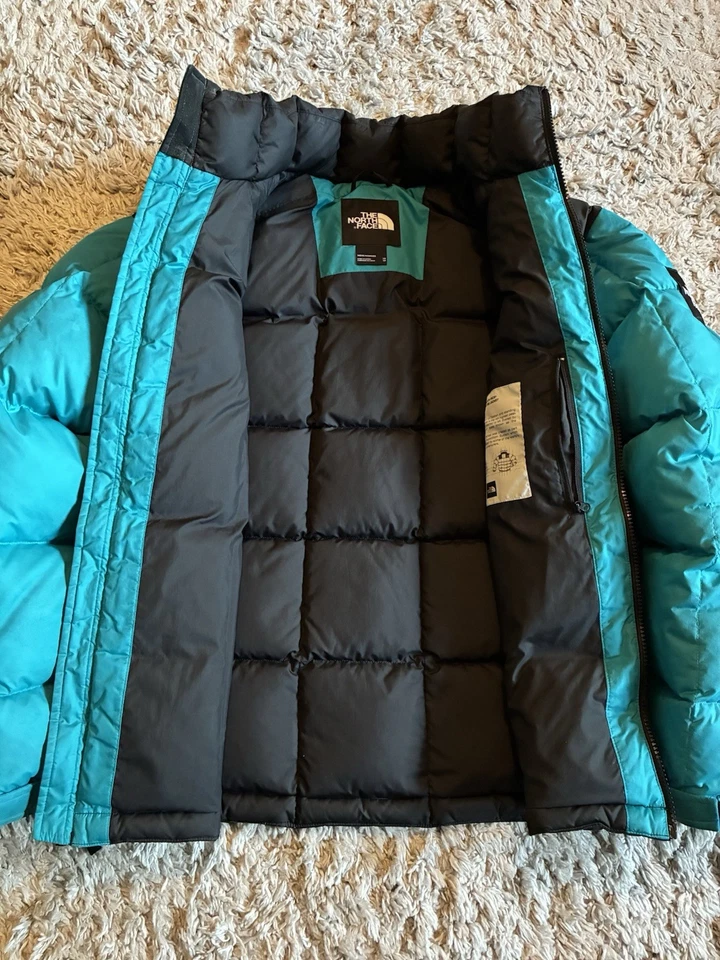 The North Face Nuptse Men's Puffer Jacket Blue turquoise 700 Ski Jacket - Image 2 of 4