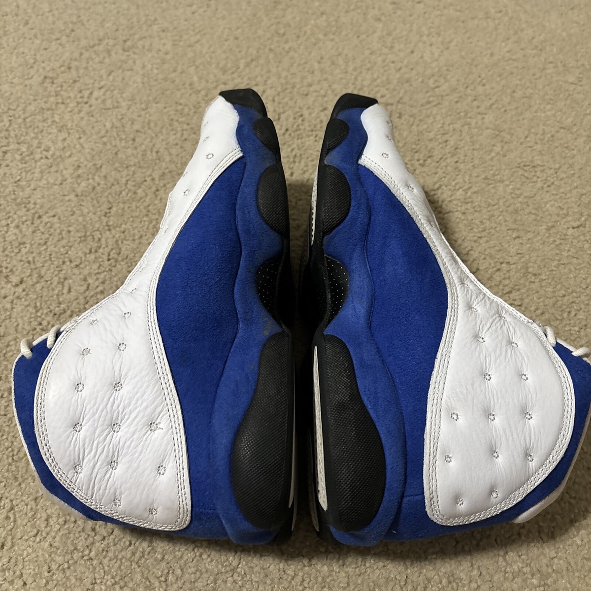 Nike Air Jordan 13 Retro 9.5 White Hyper Royal  414571–117 OG XIII Blue Men’s Air Jordan 13 XIII Retro Hyper Royal Blue White Size... | Depop main image 4
