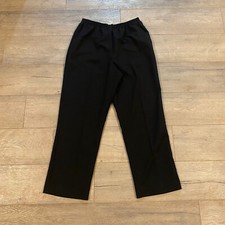 Alfred Dunner Pull On Elastic Waist Pants  Sz 8  Black  High Rise 28" Inseam