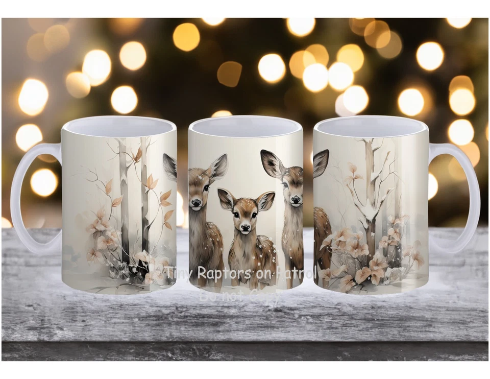 Taza de café temática de ciervos 15 oz, ELECCIÓN, personalizada, vida silvestre, naturaleza, envío GRATIS Foto 3 de 4