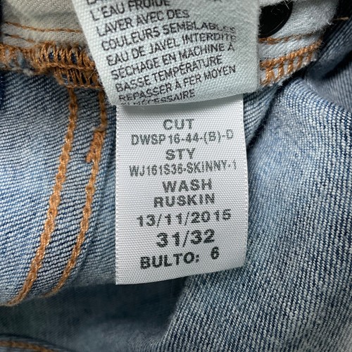 Ralph Lauren Skinny Jeans Women 33W 29L Light Blue Ruskin Taper Denim - Picture 6 of 14
