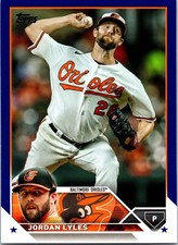 Jordan Lyles 212 Blue 2023 MLB Topps Trading Card Baltimore Orioles Baseball