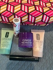 Clinique-Moisture Surge Mask- Make-Up Bag/Skin/Eye Bundle- 6 Piece