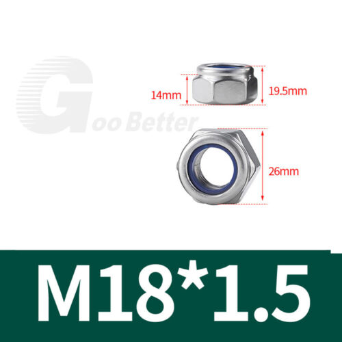 Selbstsichernde Muttern M6-M20 DIN 985 Feingewinde Stopmuttern Sicherungsmuttern - Bild 16 von 17