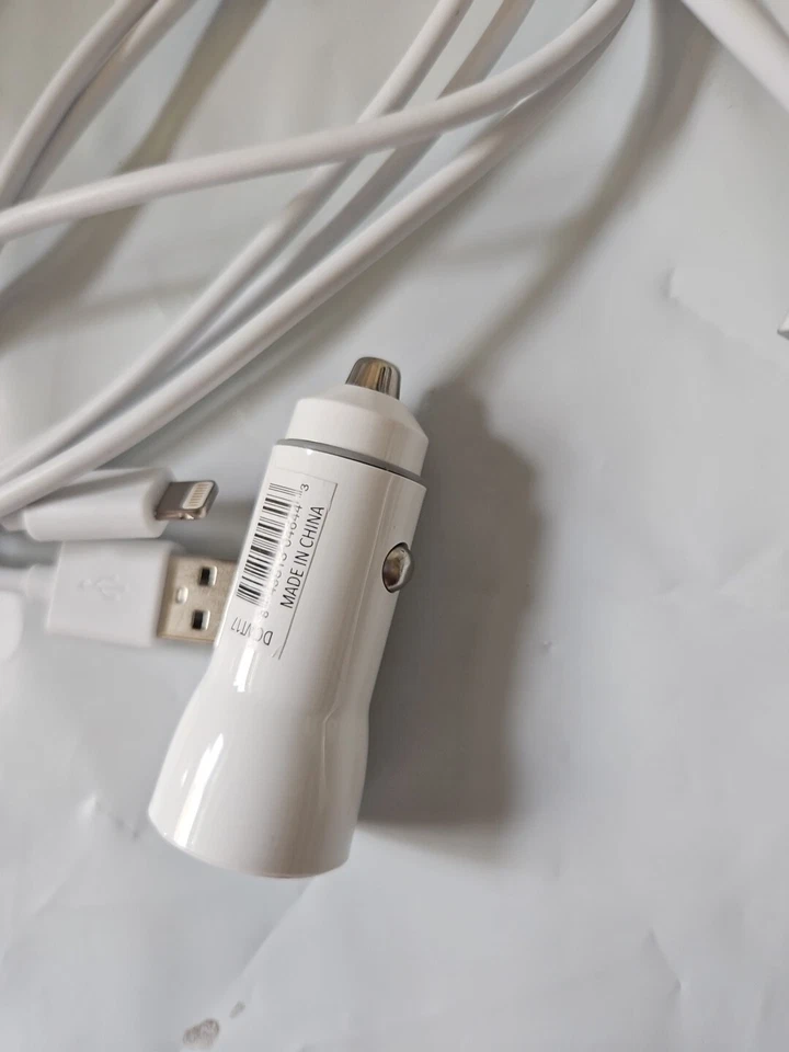 2x USB Data Fast Charger Cable Cords For Apple iPhone with Car Charger White - Image 3 of 4