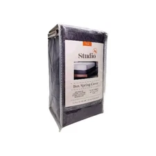 Studio3B Charcoal Polyester Twin Box Spring Cover Fits up to 12” Deep Mattress