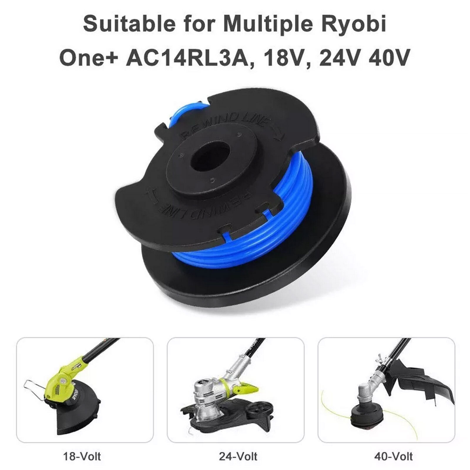 Auto Feed Line String Trimmer/Edger Replacement Spool for Ryobi 18V 24V