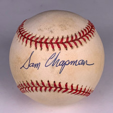 Sam Chapman Philadelphia Athletics Autographed Signed Baseball AMCo COA 21452