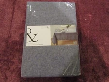 NWT Bed Bath & Beyond Olivia & Oliver Madison 70 " x 120 " Blue Tablecloth