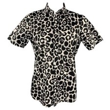 BURBERRY PRORSUM Mens Short Sleeve Giraffe Print Shirt - As Seen On Harry Styles