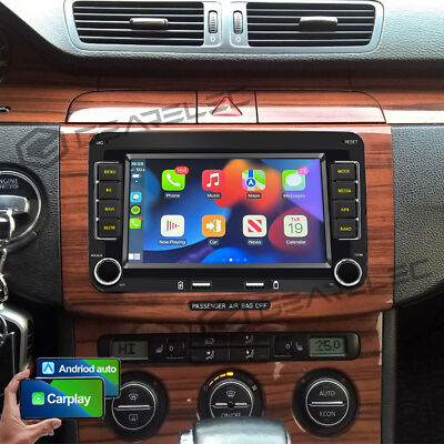For VW Jetta Tiguan CC Passat 7'' Apple Carplay Android 13 Radio Stereo GPS Navi