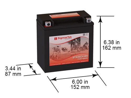 STX20CH-BS SLA Battery Replacement for Moto Guzzi GRISO V8 1200CC 2009-2017 - Изображение 2 из 4