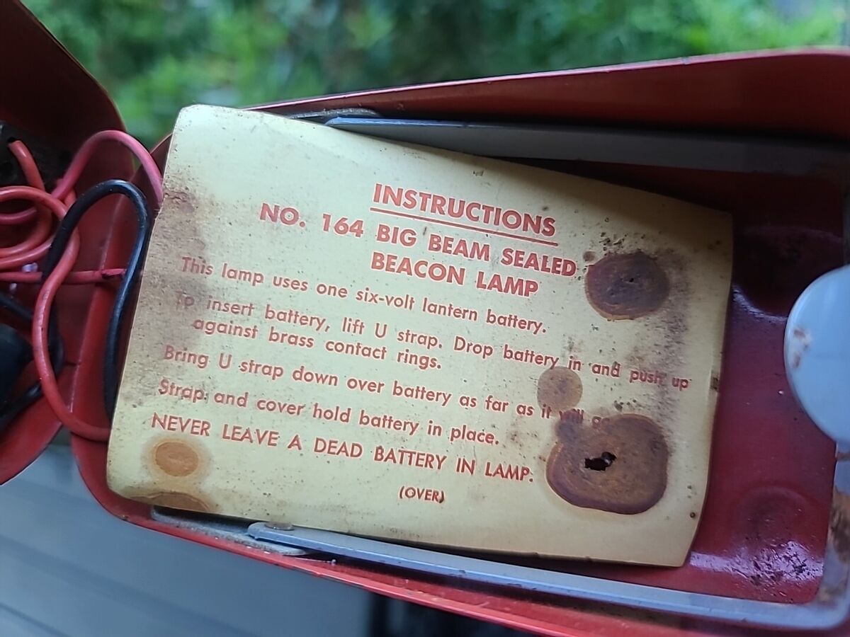 Vintage Big Beam No. 164 Sealed Beam Beacon Lamp Lantern Vintage Big Beam No. 164 Sealed Beam Beacon Lamp Lantern