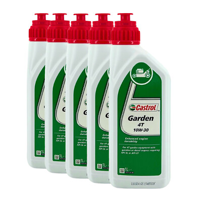 CASTROL Garden 4T 10W-30 Rasenmäheröl API CF, API SL, 5x1 Liter