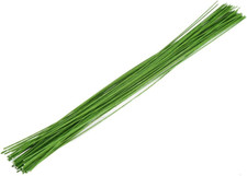 24 Gauge Green Floral Wire Green Paper-Wrapped Floral Stem Wires for Crafts 16 I