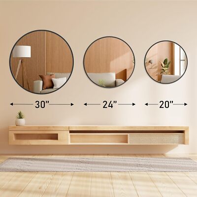 Black Round Wall Mirror Bathroom Mirrors Over Sink Circle Mirror for Bathroom