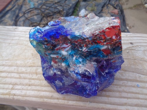 Glass Rock Slag Pretty Multi Colored 2.10 lbs XX64 Rocks Landscape Aquarium