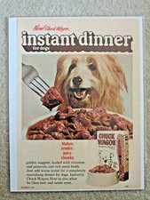 1970 "Chuck Wagon Instant Dinner For Dogs" Advertisement Vintage Print Ad