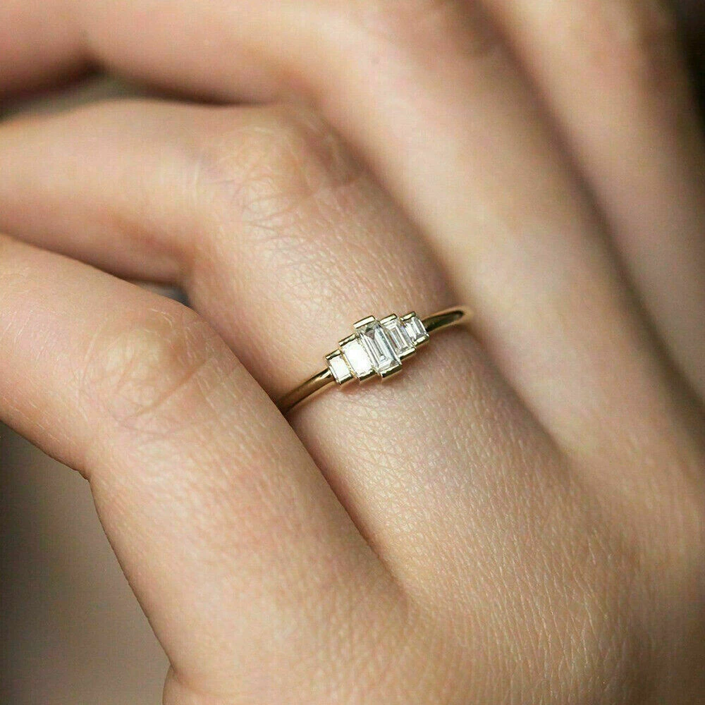 Minimalist baguette hotsell ring