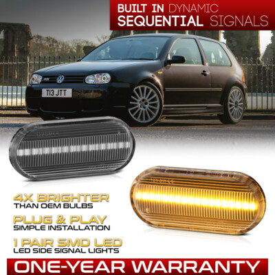 [EURO Clear Lens]Sequential Signal Side Marker Lamp For 00-05 Jetta Passat Golf