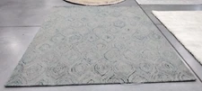 IVORY / SEA BLUE 8' X 10' Back Stain Rug, Reduced Price 1172721688 IKT631A-8