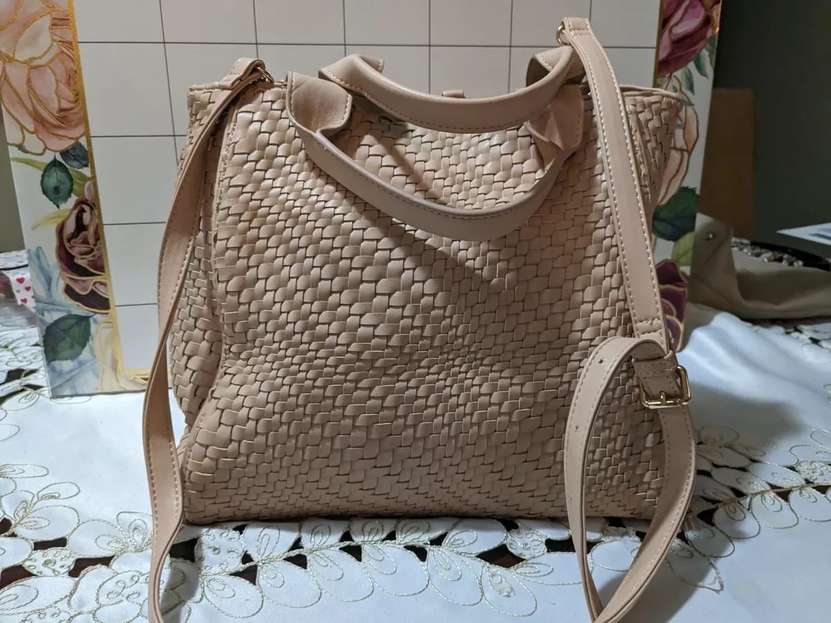 Deux Lux Blush Woven Handbag