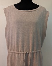 Calvin Klein Size XL Women's Solid Drawstring Tank Dress Brown Soft Stretch 0686
