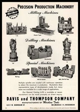 1947 Davis & Thompson Company Machine Tools Milwaukee Wisconsin Vintage Print Ad