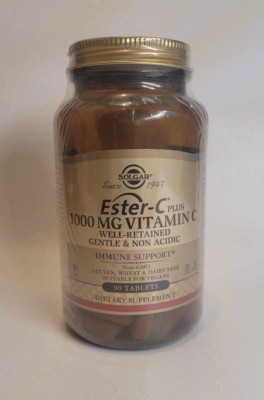 Solgar Ester-C Plus 1000mg Vitamin C 90 Tablets Ester-C Ascorbate Complex