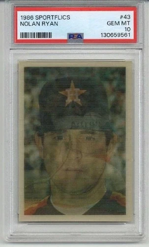 1986 SPORTSFLICS #43 NOLAN RYAN HOUSTON ASTROS PSA 10 LOW POP VERY RARE